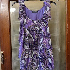 Purple Apt.9 Sleeveless Dress Top, Size L